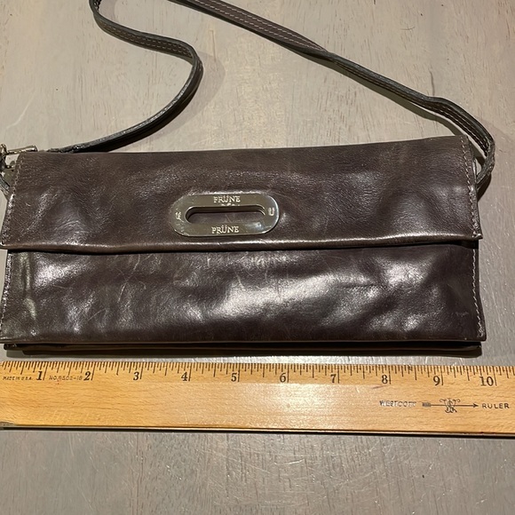 Prune Vintage Leather Wristlet / Small Purse / Clutch / Small Handbag - Picture 7 of 14